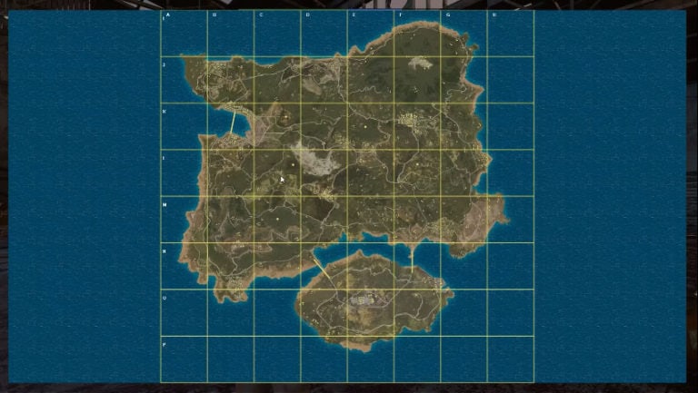 Карта мира в Playerunknown’s Battlegrounds