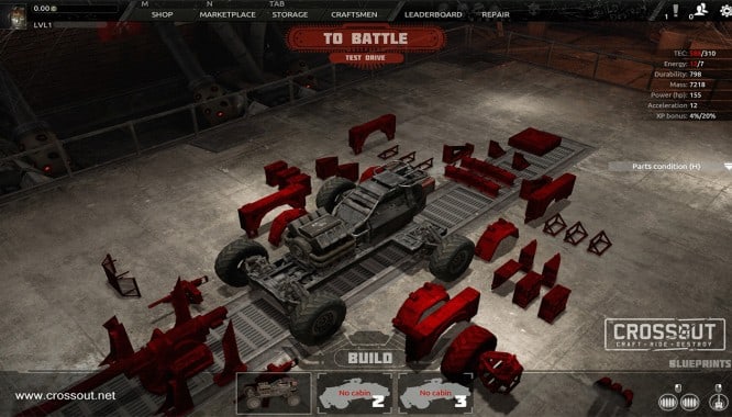 Как собрать машину в Crossout